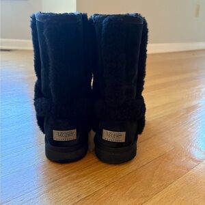 UGG Black Shearling Carter Boots, Size 9